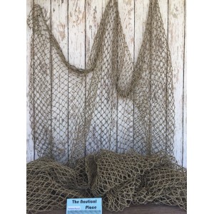 Authentic Used Fishing Net 5&apos;x10&apos; ~ Commercial Fish Netting ~ Old Vintage Decor   260576389441